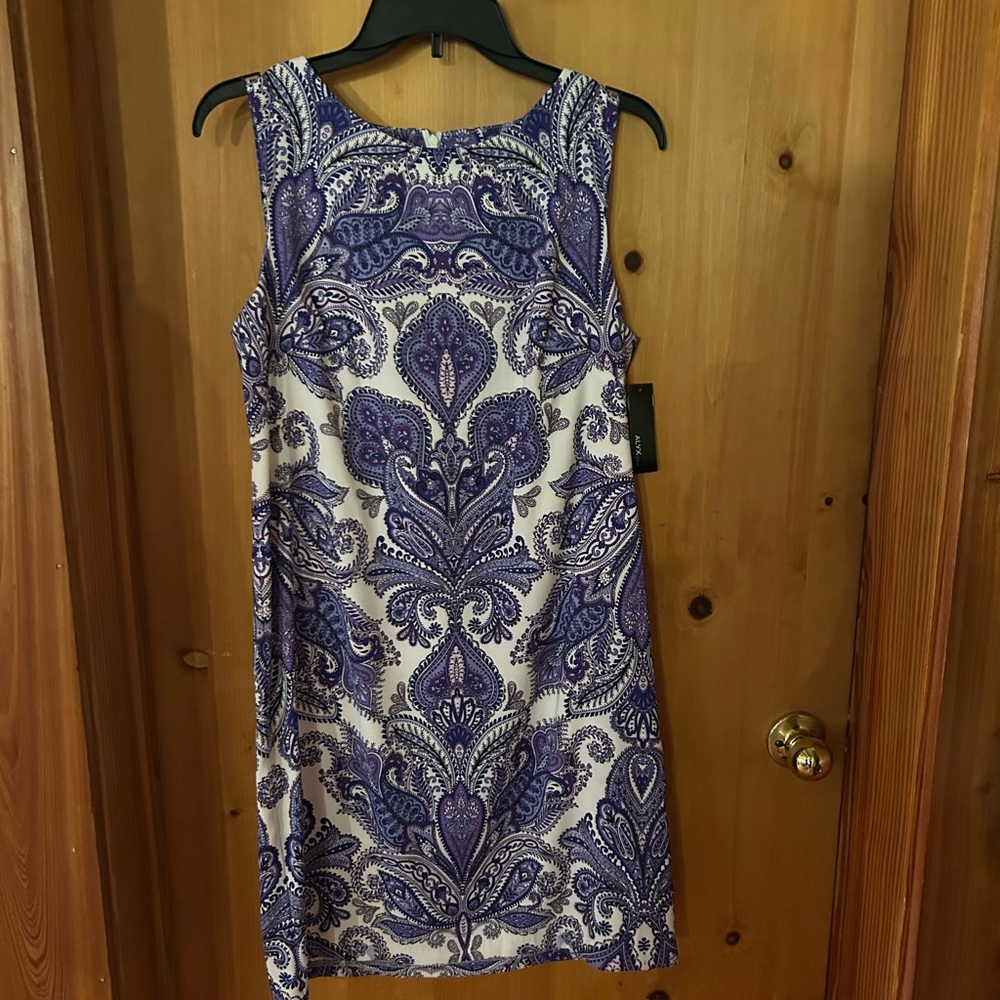Alyx Elegant Purple and White Mini Dress